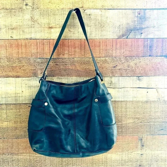 Micheal Kors Distressed Leather Hobo Shoulder Purse - Picture 2 of 12